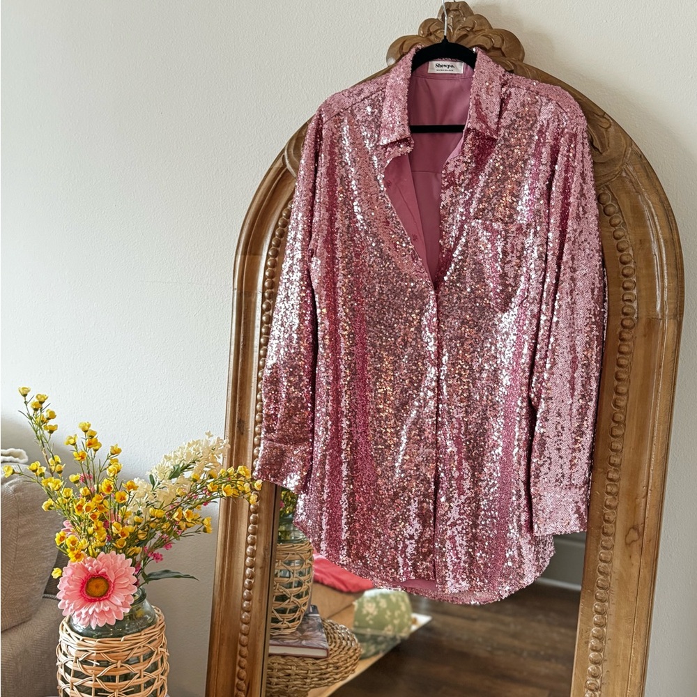 Showpo. - Pink Sequin Dress (Never Worn Before)